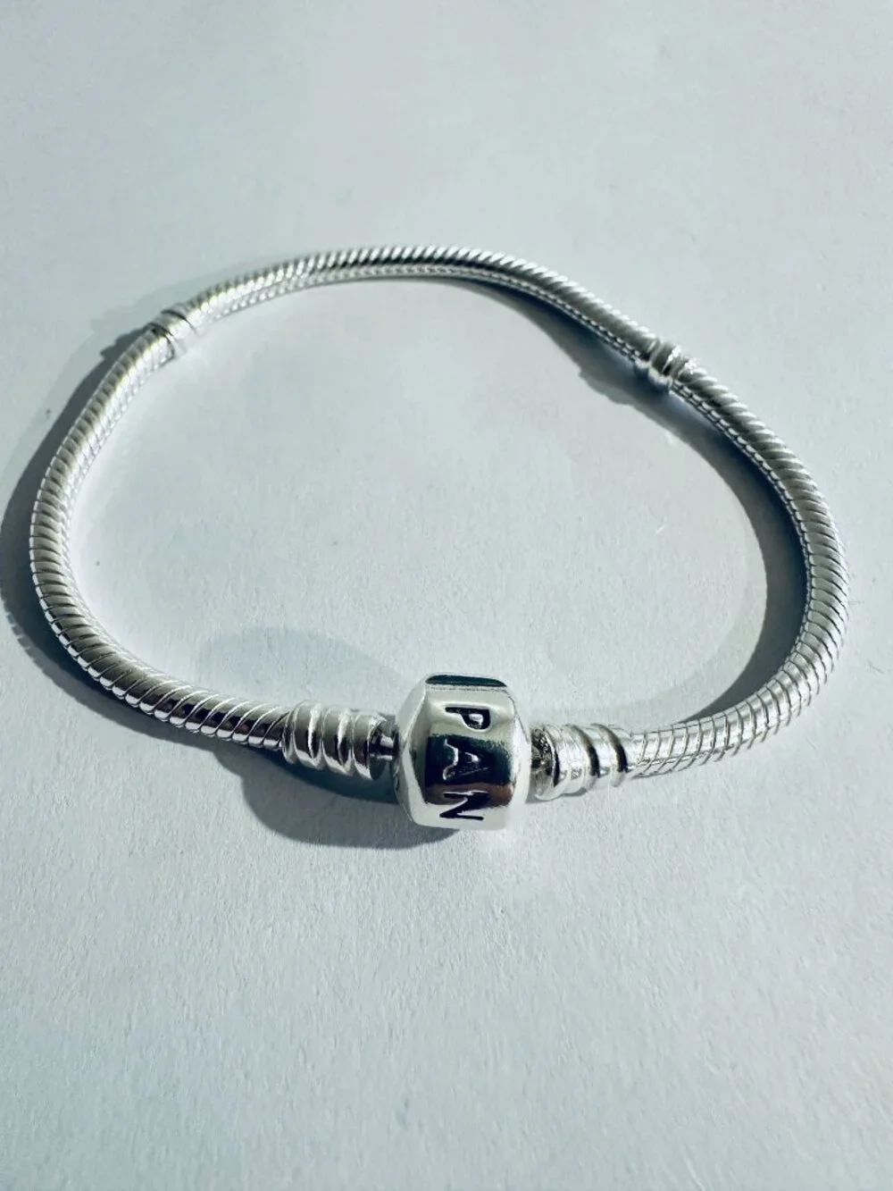 Pandora Style Snake Chain Charm Bracelet